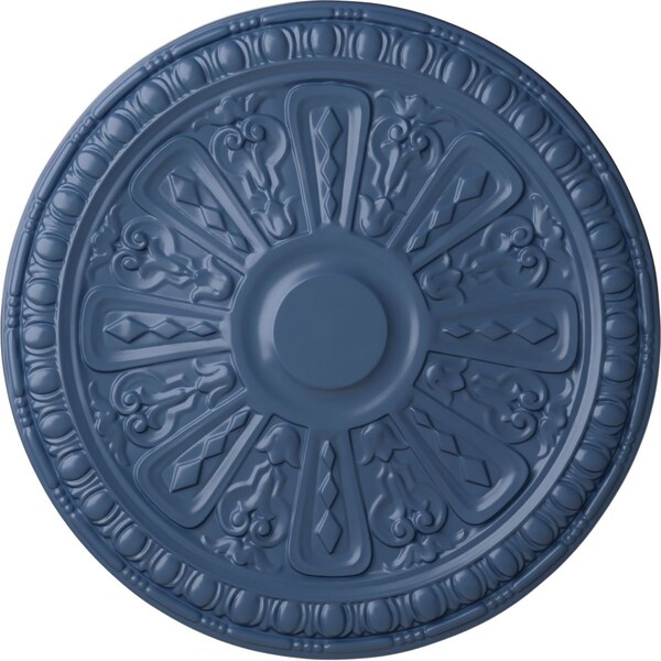 Ekena Millwork Raymond Ceiling Medallion (Fits Canopies up to 5 3/8"), Hand-Painted Americana, 18"OD x 1 1/4"P CM18RA2AMF - main